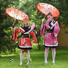 Аниме костюм Кимоно короткое, женское. Японское традиционное, красочное, качественное. Для вечеринки, фотосессии, косплея. + Подарок!