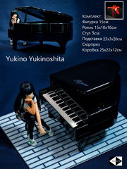23х20см Комплект Аниме Фигурка на стуле с Черным Роялем. Мой подросток Yukino Yukinoshita My Teen Romantic Comedy в подарочной коробке!