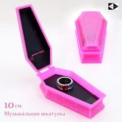 Музыкальная шкатулка Розовый Гробик с мелодией Happy Birthday to You. Размер гроба10x5x3см. Открыл и музыка заиграла.