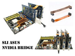 8см. SLI Bridge Шлейф объединения видеокарт SLI гибкий Мост ASUS NVIDIA Bridge 26pin. Золотистый. - Pic n 42334