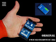 Жесткий SLI Мост 3-way SLI Gygabyte GC-3SLI 4к 85mm для объединения 3-х видеокарт Nvidia. Оригинал!