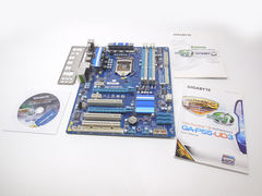 Материнская плата Socket 1156 Gigabyte GA-P55-UD3 Intel P55, 4xDDR3, 2xPCI-E x16, 3xPCI, 8xSATA-III, IDE, FDD, 24+4pin, COM, LPT, Coaxial, 8xUSB, звук