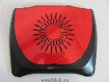 Подставка для ноутбука Apple Notebook Cooler / подстветка, 1 вентилятор 80х15мм, 18dBA, 1500 ± 10% RPM, 267x208x26мм, цвет красный, ВОХ