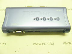 KVM переключатель TRENDnet TK-407K /4-port USB /VGA /позволяет управлять 4 системными блоками с помощью 1 набора монитор/клавиатура/мышь /RTL /НОВЫЙ