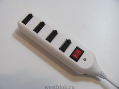 USB-хаб HB-6067F Сетевой фильтр Белый