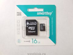 Карта памяти microSD 16GB SmartBuy 