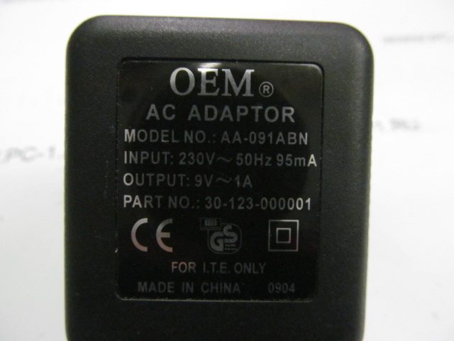 Блок питания DC Adaptor /Output: 9V, 1000mA